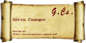 Görcs Csongor névjegykártya